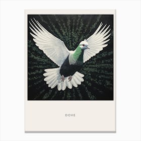Ohara Koson Inspired Bird Painting Dove 4 Poster Canvas Print
