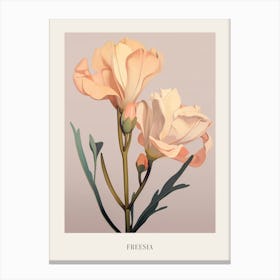 Floral Illustration Freesia 1 Poster Canvas Print