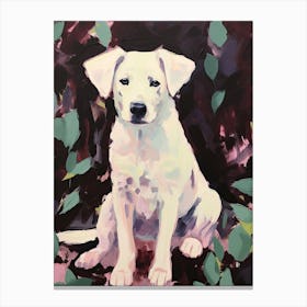 A Border Collie Dog Painting, Impressionist 4 Canvas Print