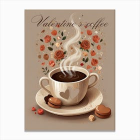 Valentine'S Day Coffee 4 Lienzo