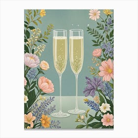 Two Glasses Of Champagne Canvas Print