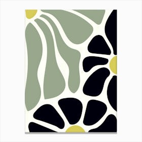 Henri Matisse Flowers - Black And Yellow Canvas Print