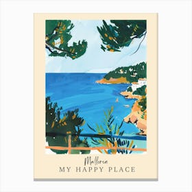 My Happy Place Mallorca 2 Travel Poster Canvas Print