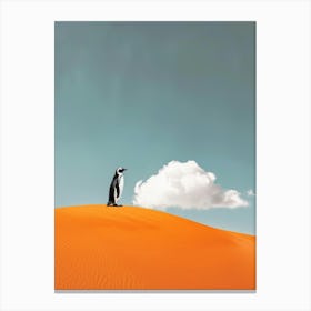 Penguin In The Desert 11 Canvas Print