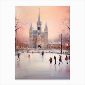 Dreamy Ice Skating Scene 3 Canvas Print