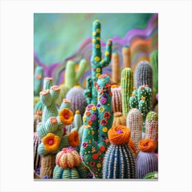 Crocheted Cactus Canvas Print