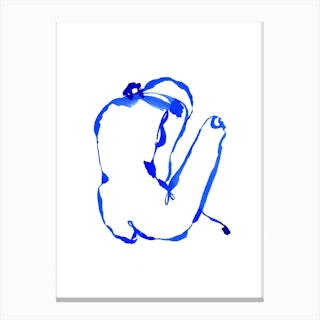 Blue Woman 11 Canvas Print
