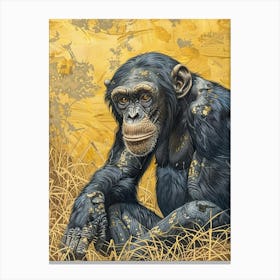 Bonobo Precisionist Illustration 1 Canvas Print