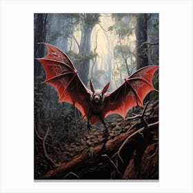 Disk Winged Bat Illustration 1 Canvas Print