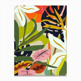 Bold Jungle Abstract Canvas Print