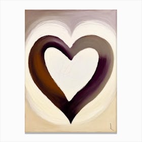 Infinity Heart Symbol Abstract Painting Canvas Print