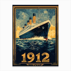 Aihrgdesign A Vintage Travel Poster For The Maiden Voyage Of 1 Canvas Print