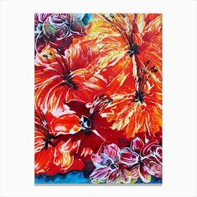 Red Yellow Colorful Painting Canvas Print