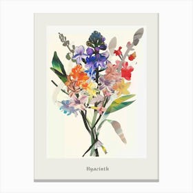 Hyacinth 2 Collage Flower Bouquet Poster Canvas Print