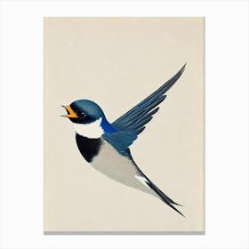 Swallow Illustration Bird Canvas Print
