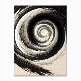 Spiral - Black And White Canvas Print