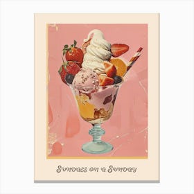 Sundaes On A Sunday Poster 3 Canvas Print