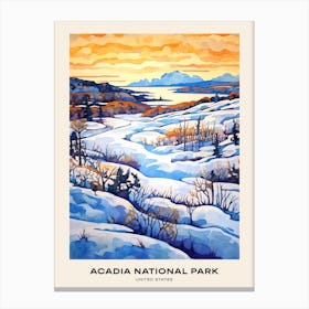 Acadia National Park United States Of America 2 Poster Canvas Print