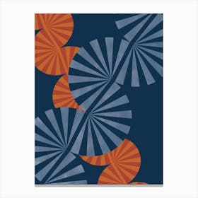 Blue And Orange Swirls Canvas Print