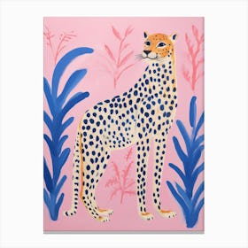 Playful Illustration Of Cheetah For Kids Room 1 Canvas Print