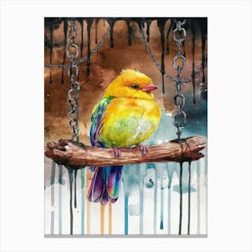 Bird On A Swing Canvas Print