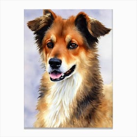 Belgian Laekenois 2 Watercolour dog Canvas Print