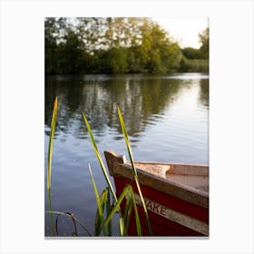 Rowing Boat On The Lake Canvas Print