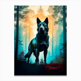 Wolf In The Woods 2 Canvas Print