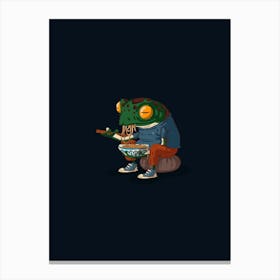 Frederick The Frog & Ramen Canvas Print