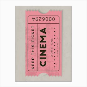 Cinema Ticket Leinwandbild