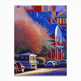 Gresham, City Us  Pointillism Canvas Print