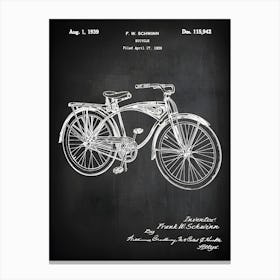 Bicycle Poster, Bicycle Patent, Schwinn Bike, Bicycle Print, Bicycle Decor, Bicycle Gift, Bike Gift, Bicycle Wall Art,Vintage Bicycle, Sb9421 Canvas Print