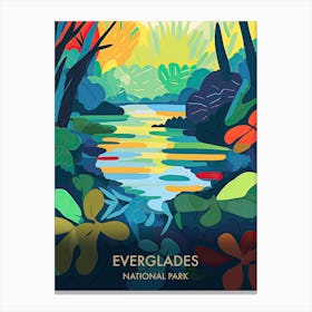 Everglades National Park Travel Poster Matisse Style 1 Canvas Print