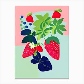 Wild Strawberries, Plant, Pop Art Matisse 2 Canvas Print