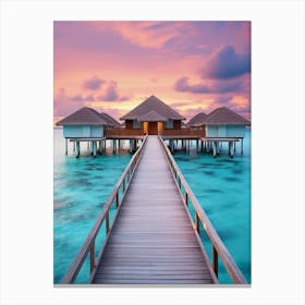 Sunset At The Maldives 2 Canvas Print
