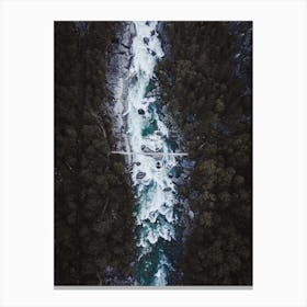 Aerial Creek Views Canvas Print