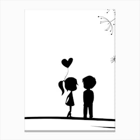 Cute Couple Canvas Print