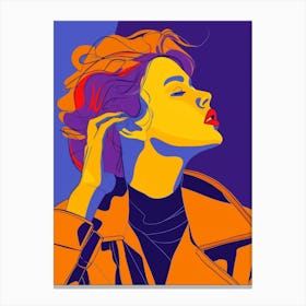 Woman In A Jacket Canvas Print