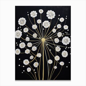 Gypsophila Babys Breath 2 Hilma Af Klint Inspired Flower Illustration Canvas Print