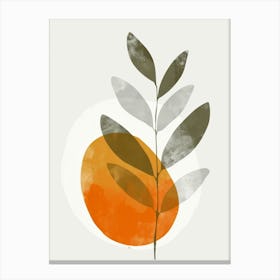 Orange Leaf Canvas Print