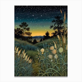 William Morris Night In The Meadow Canvas Print