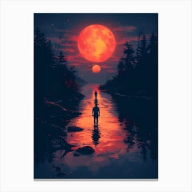 Red Moon 4 Canvas Print