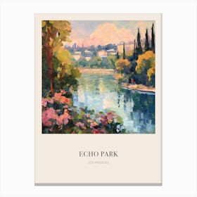 Echo Park Los Angeles United States 4 Vintage Cezanne Inspired Poster Canvas Print