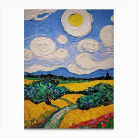 sunflower field Canvas Print