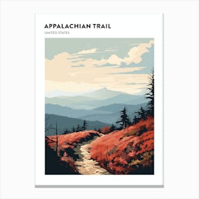 Appalachian Trail Usa 3 Hiking Trail Landscape Poster Canvas Print