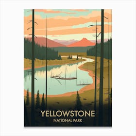 Yellowstone National Park Vintage Travel Poster 1 Canvas Print