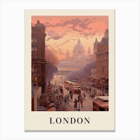 Vintage Travel Poster London Canvas Print