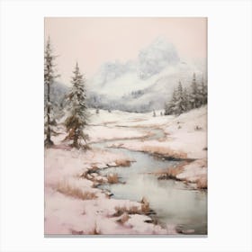 Dreamy Winter Painting Durmitor National Park Montenegro 1 Canvas Print