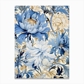 Blue And White Flowers Canvas Print