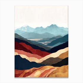 Alpine Alchemy: Minimalist Peaks Canvas Print